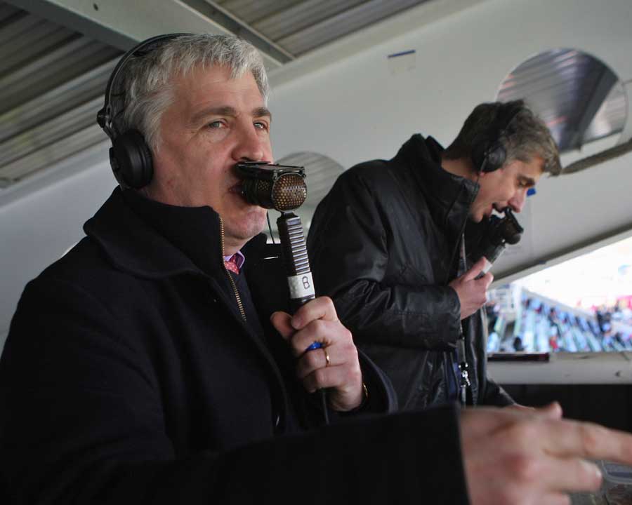 Sky Sports commentators Stuart Barnes and Miles Harrison