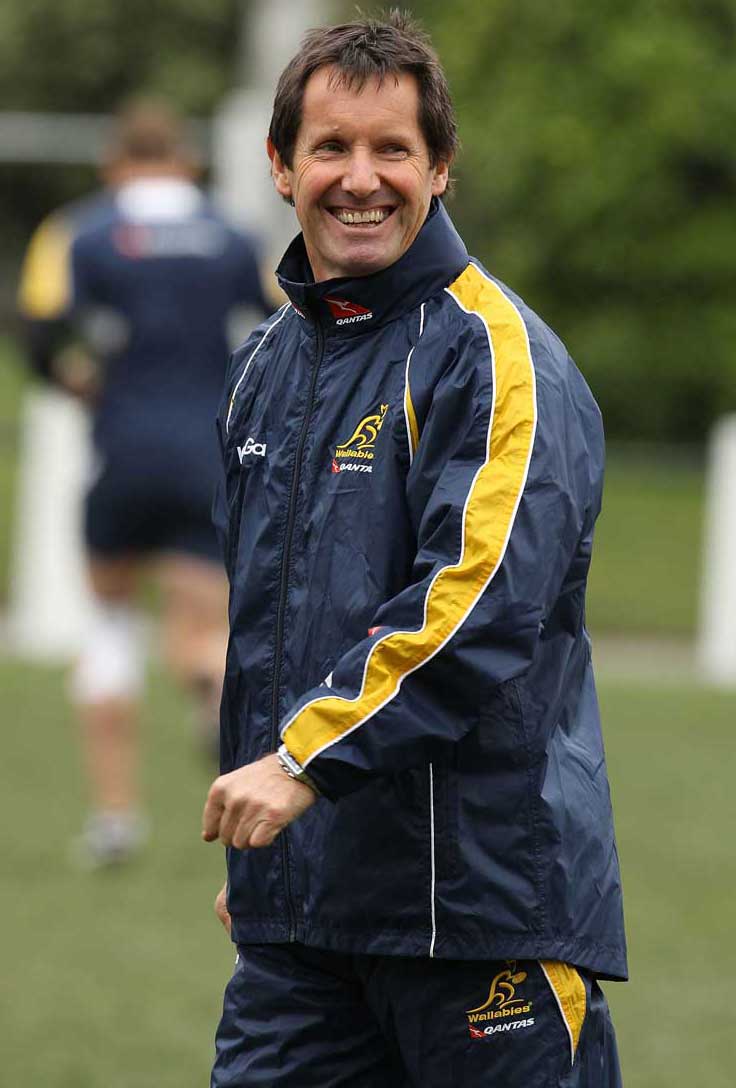 Wallabies coach Robbie Deans in relaxed mood 