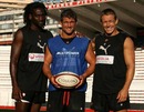 Toulon's Paul Sackey, Tom May and Jonny Wilkinson