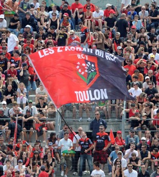 Toulon fans show their support