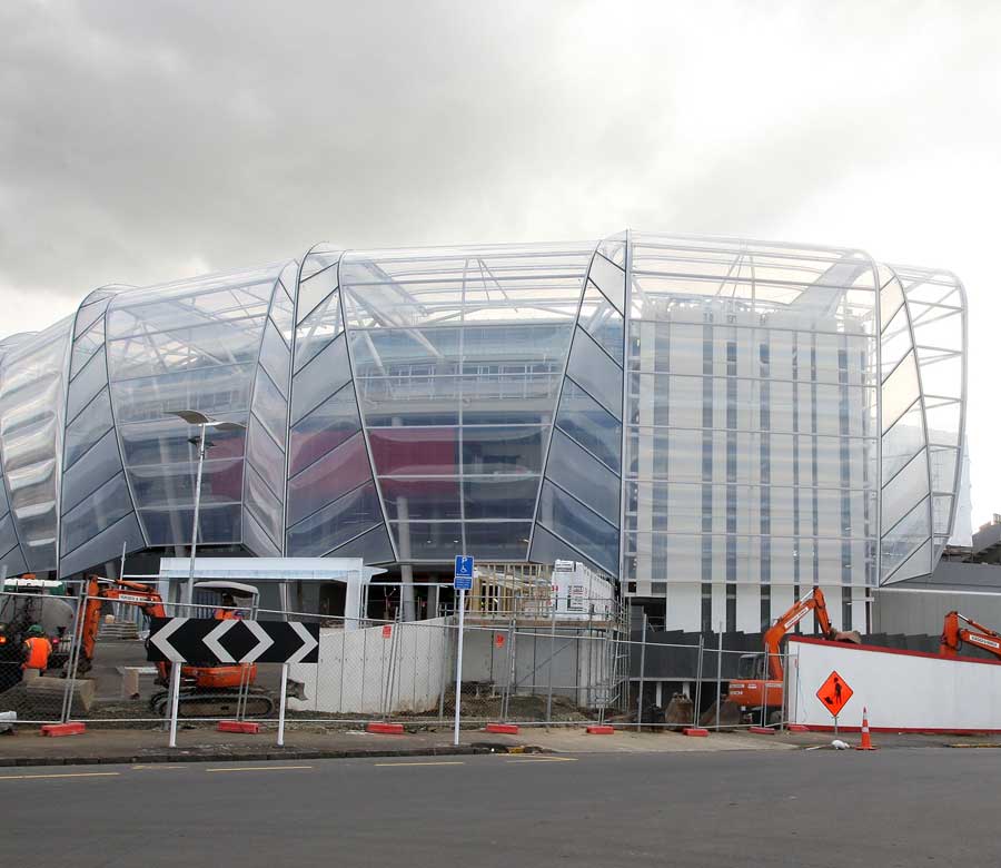 The South Stand at Eden Park takes shape