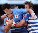 Blue Bulls fullback Zane Kirchner scraps with the Western Province defence