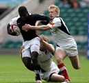 England's Help for Heroes wing Christian Wade is shackled