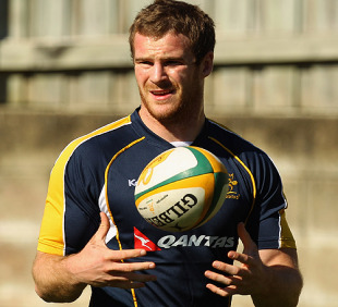 Australia's Pat McCabe handles the ball, Wallabies training session, Coogee Oval, Sydney, Australia, August 19, 2010