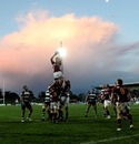 Southland No.8 Elliott Dixon claims a lineout during their win over Hawke's Bay