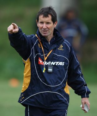 Robbie Deans, the Wallabies head coach pictured during the Australian Wallabies training session held at Crusaders in Durban, South Africa on August 26, 2008.