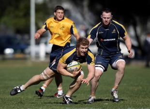 Wallabies flanker David Pocock carries the ball during training, Australia training session, Bishops High School, Cape Town, South Africa, August 25, 2010