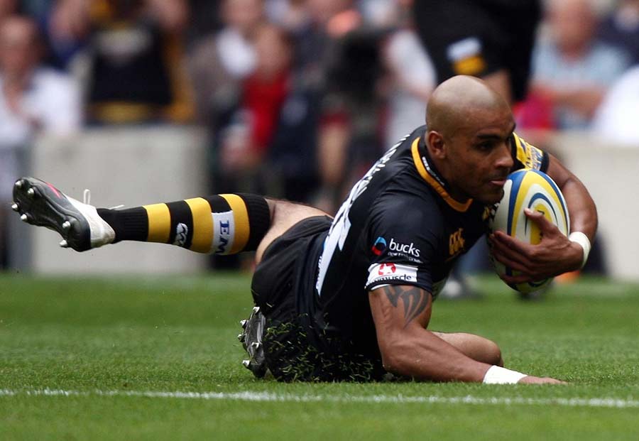 London Wasps wing Tom Varndell touches down