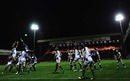 Sale and Harlequins compete for a lineout