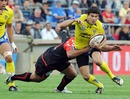 Clermont fullback Anthony Floch is tackled