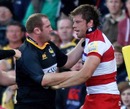 Wasps' Tim Payne and Gloucester's Brett Deacon square up