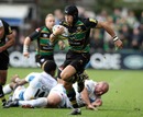 Northampton's Bruce Reihana spots a gap in the Exeter defence
