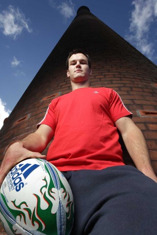 Leinster fly-half Jonathan Sexton poses on the eve of his side's Heineken Cup opener, October 4, 2010