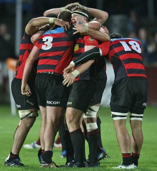 Canterbury celebrate claiming the Ranfurly Shield, Southland v Canterbury, ITM Cup, Rugby Park, Invercargill, New Zealand, October 9, 2010
