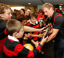 Canterbury's Andy Ellis shows fans the Ranfurly Shield