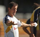 Wallabies coach Robbie Deans offers some instruction