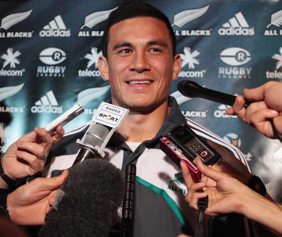 Newcomer Sonny Bill Williams is the centre of attention