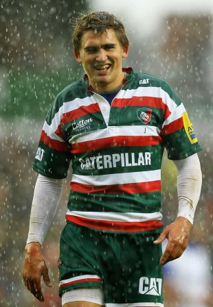 Toby Flood relishes the wet conditions, Leicester v Bath, Aviva Premiership, Welford Road, Leicester, England, October 23, 2010
