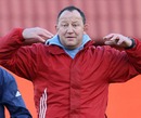 Russia coach Steve Diamond offers some instruction to his side