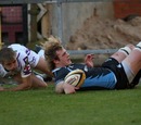 Richie Gray scores Glasgow's first try against the Ospreys