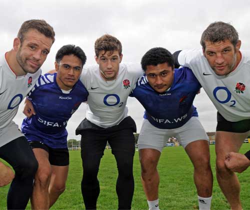 England and Samoa players promote their forthcoming international