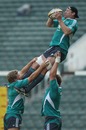 All Blacks lock Brad Thorn claims a lineout 