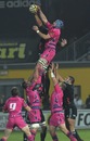 Cardiff's Michael Paterson wins the line out ball