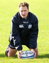 Scotland's Dan Parks takes a breather in training