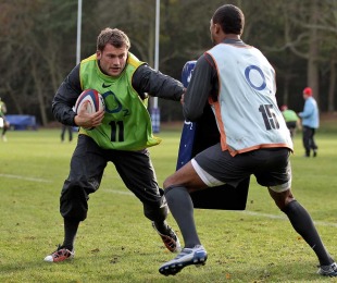 Mark Cueto takes on Delon Armitage in training, England training session, Pennyhill Park Hotel, Bagshot, England, November 2, 2010 