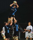 Tom Ryder claims the lineout ball for Glasgow