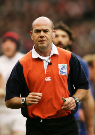 Referee Paddy O'Brien looks on, England v France, Six Nations, Twickenham Stadium, London England, February 13, 2005