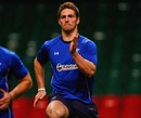 Wales' George North warms up ahead of his Test bow