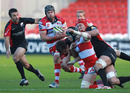 Gloucester's Andrew Hazell charges forward
