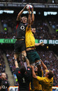 England's Tom Croft claims a lineout
