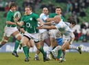Ireland's Sean Cronin juggles the ball under pressure
