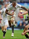England's Courtney Lawes on the charge