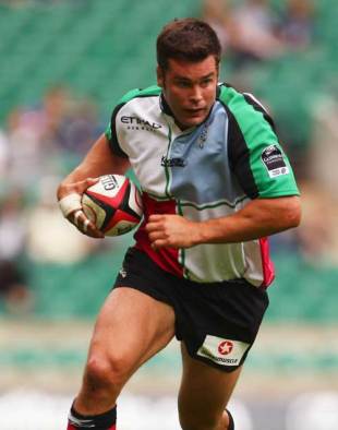 Nick Easter of Harlequins in action at the Middlesex Sevens, August 16 2008