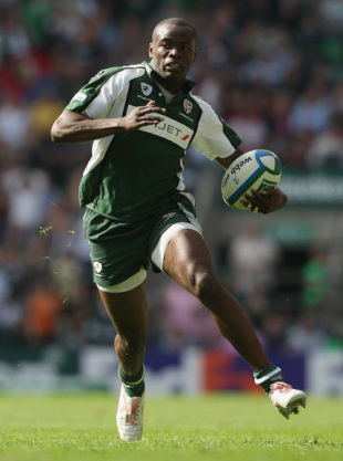 Topsy Ojo of London Irish runs with the ball during the Heineken Cup Semi Final match between London Irish and Toulouse at Twickenham in London, England on April 26, 2008. 