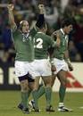 Keith Wood leads Ireland's celebrations