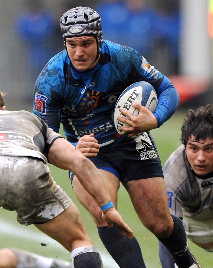 Montpellier's Joan Caudullo takes on the Castres defence