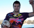 Edinburgh's Fraser McKenzie poses in his side's limited-edition shirt