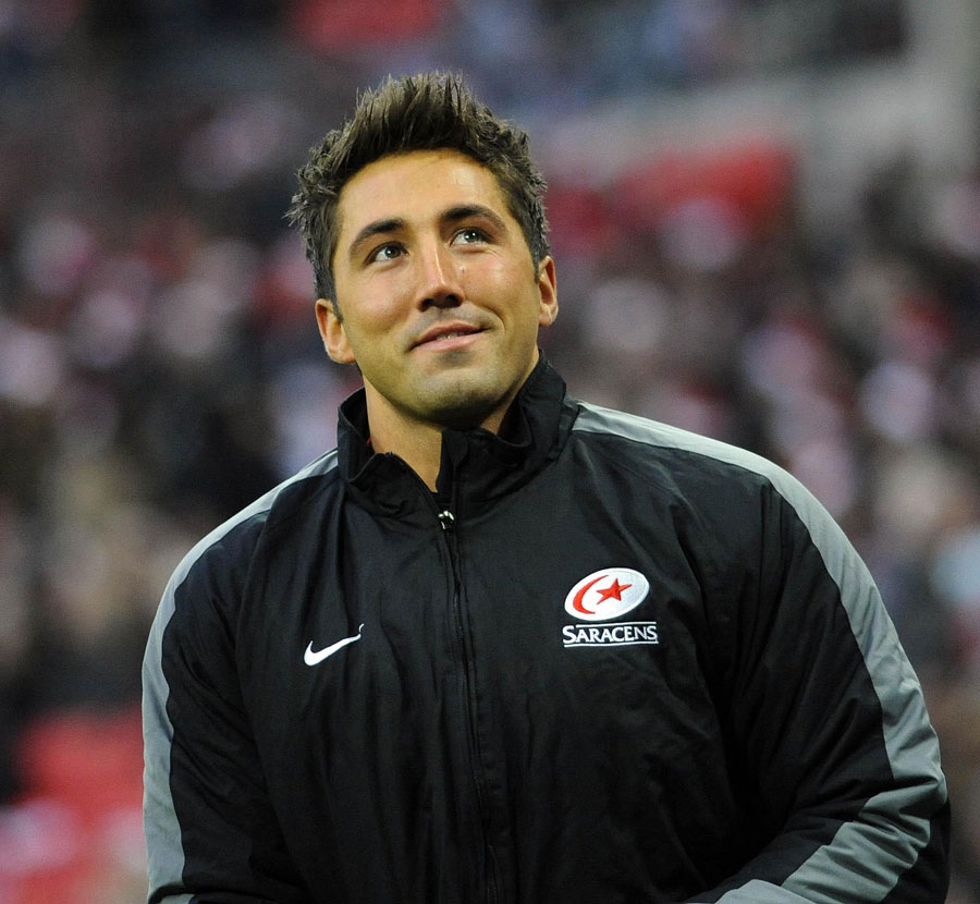 Gavin Henson enjoys some good-natured banter with the crowd