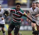 Leicester's Manu Tuilagi breaks clear to score