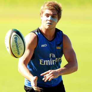 Western Force winger James O'Connor pops a pass during training at UWA Sports Park, Perth, Australia, January 10, 2010