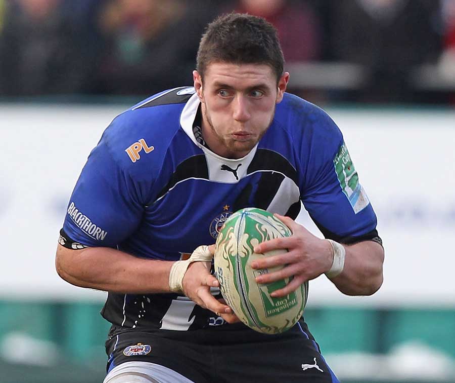 Bath's Jack Cuthbert looks for an opening