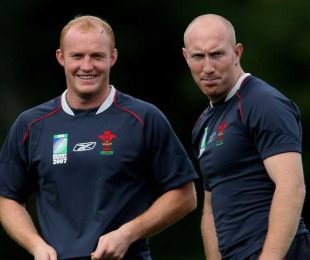 Wales' Martyn Williams and Tom Shanklin, Wales training session, Vale of Glamorgan Hotel, Wales, September 14, 2007