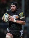 Exeter Chiefs' Richard Baxter on the charge
