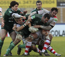 Aironi's Josh Sole is surrounded by Ulster defenders