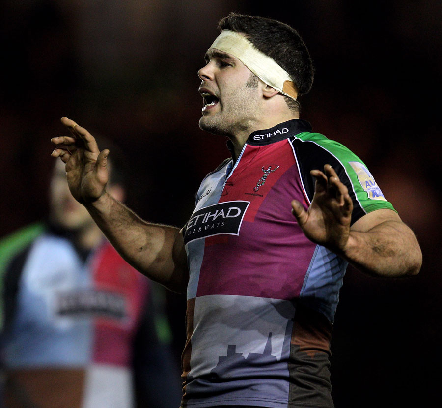 Harlequins' Nick Easter calms his players