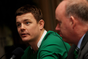 Ireland skipper Brian O'Driscoll talks to the media during the Six Nations launch, the Hurlingham Club, London, England, January 26, 2011